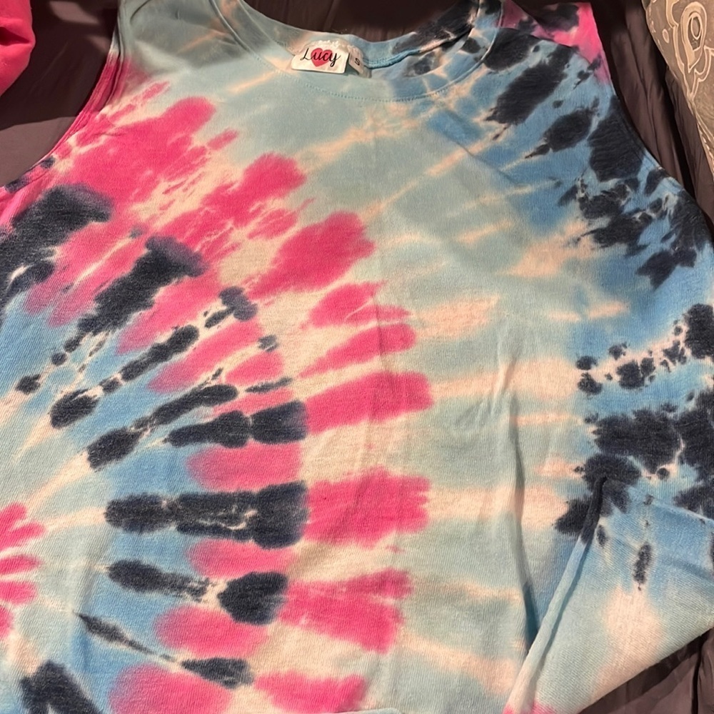 Lucy ❤️ tie dye tank top Juniors size S - Picture 2 of 6
